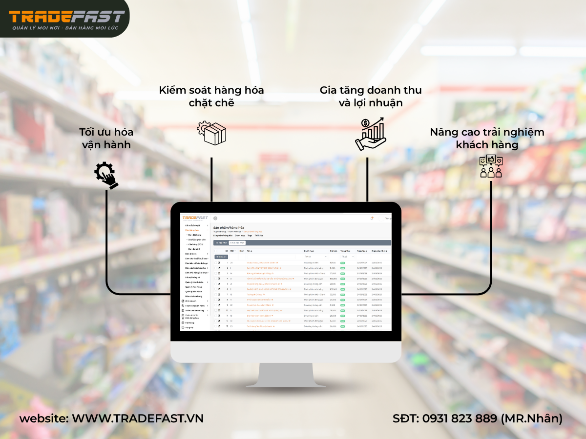 Lợi ích vượt trội của phần mềm quản lý cửa hàng tiện lợi pos tradefast