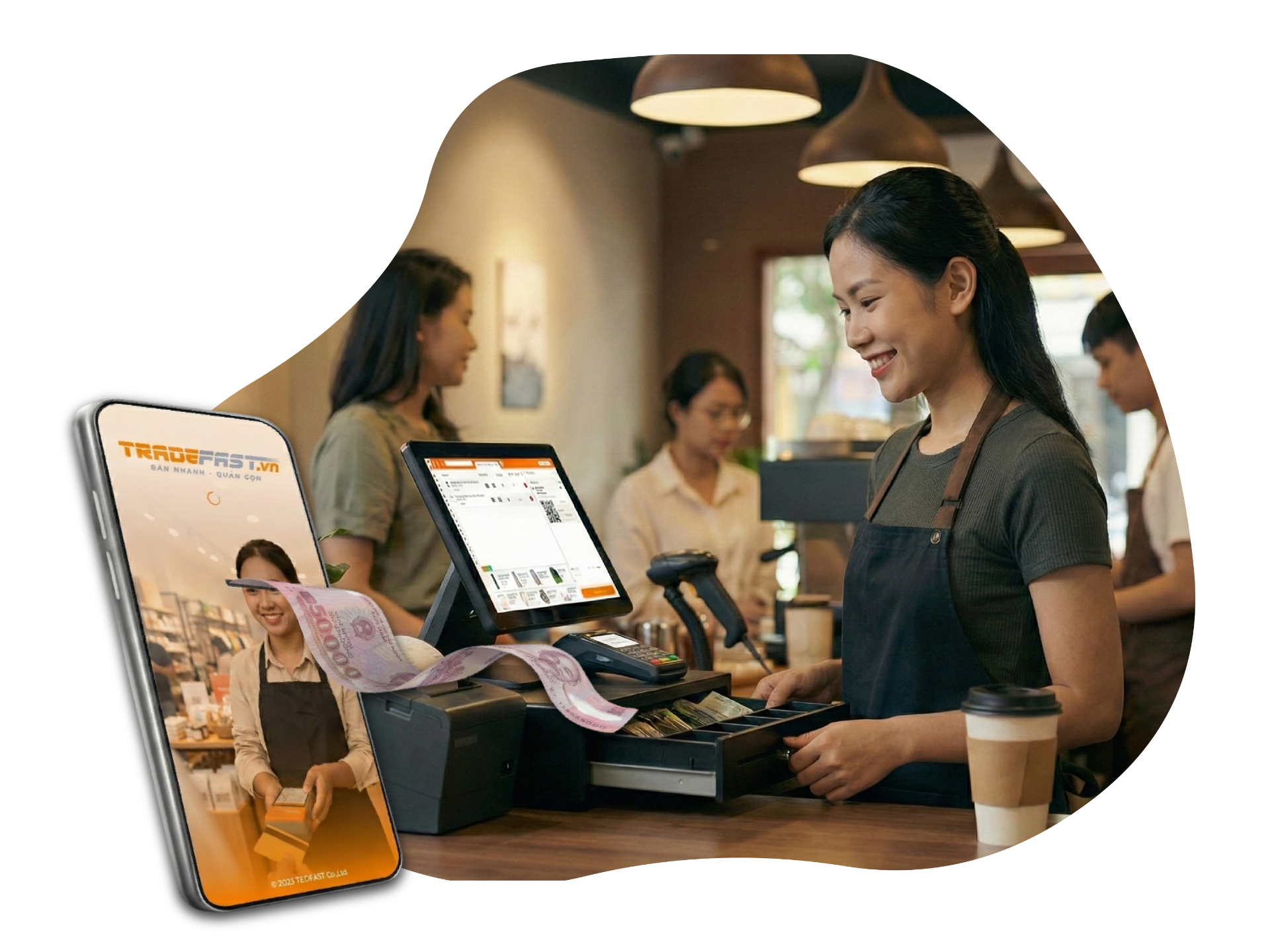 Làm việc trơn tru với thiết bị bán hàng phổ biến