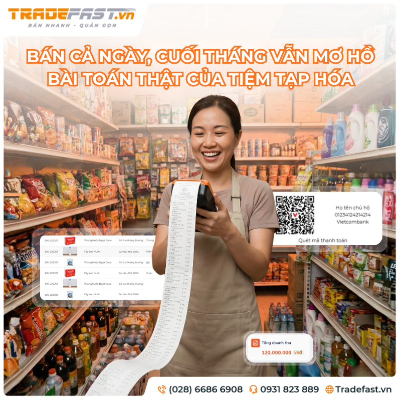 TỪ SỔ TAY ĐẾN POS: SỰ THAY ĐỔI ÂM THẦM CỦA TIỆM TẠP HÓA